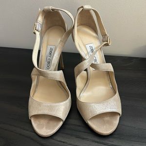 Jimmy Choo Emily 100 Crisscross High Heel sandals. Only worn once!